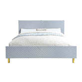 Gaines Gray High Gloss Finish Queen Bed Model BD01040Q By ACME Furniture
